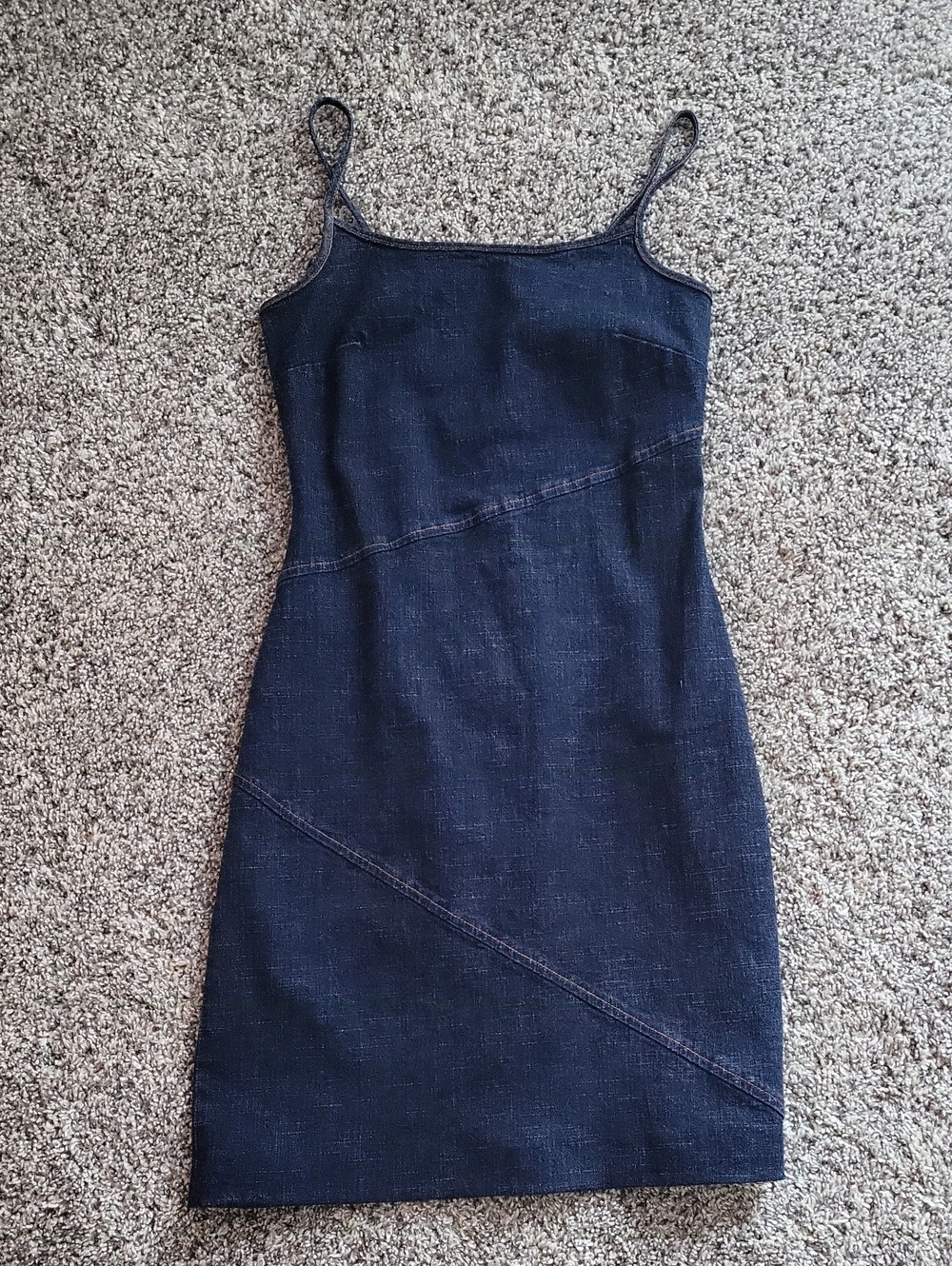 Classic Denim Spaghetti Strap Dress